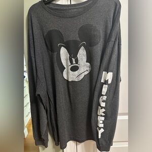 Men’s Disney Long Sleeve Angry Mickey T Shirt size 3XL